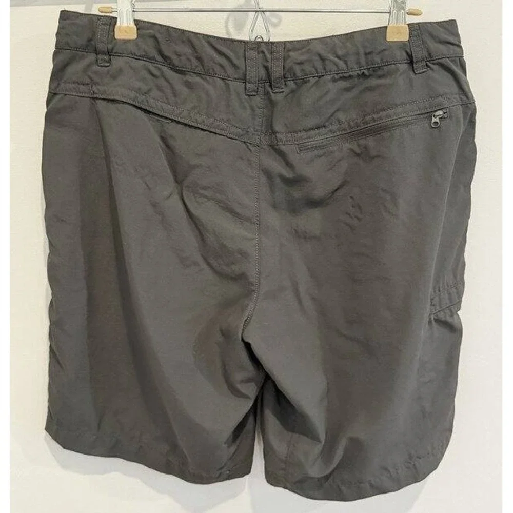 The North Face Mens Dark Gray Nylon Hiking Active Shorts Pockets Size 36